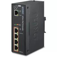 IPOE-E174 индустриальный PoE экстендер/ IP30 Industrial 1-Port 60W Ultra POE to 4-Port 802.3af/at Gigabit POE Extender (-40 to 7