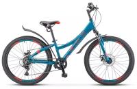 Подростковый горный (MTB) велосипед Stels Navigator 430 MD 24 V010 (2021), рама 11,5, Неоновый-синий