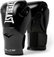Боксерские перчатки Everlast Elite 12 унций черные