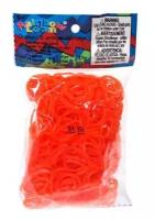 Резинки для плетения "Rainbow Loom. Orange", оранжевые