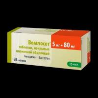 Вамлосет таблетки покрыт.плен.об. 5 мг+80 мг 30 шт