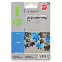 Картридж струйный cactus (cs-cli451c) для canon pixma ip7240, голубой