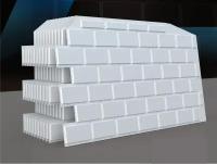 Стеновые ПЭТ панели для декоративной отделки, Белые (720*430*5,5мм) - 10шт. Самосборные