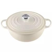 Казаны Le Creuset Чугунный эмалированный казан La Marmite, 26 см, 4 л, бежевый (Meringue)