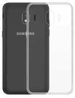 Чехол на Samsung Galaxy J2 (2018) (Самсунг Галакси Джей2) прозрачный силиконовый с защитой (бортиком) вокруг камер, Brozo