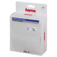 Конверт для CD/DVD Hama 100шт, полипропилен, прозрачный (H-33810)