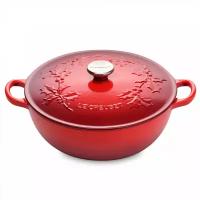 LE CREUSET Казан с крышкой Holly, объем: 4,1 л, диаметр: 26 см, материал: чугун, цвет: красный 21994260602460