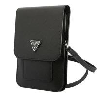 Сумка для смартфонов Guess Wallet Bag Saffiano Triangle logo Black