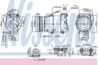 NISSENS 89234 Компрессор кондиционера FORD FOCUS II (CAP CB4) (04-) 2.0 i 16V