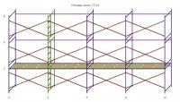 Леса строительные (ДхВ) 12х6 метра с 1 ярусом настилов