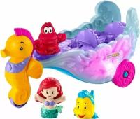 Набор игровой Fisher-Price Disney Princess Little People Ariels Light-Up Sea Carriage