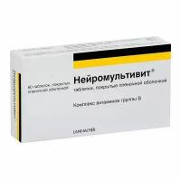 Нейромультивит таблетки п/о плен. 200мг+100мг+0,2мг 60шт