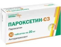 Пароксетин-СЗ, таблетки покрытые пленочной оболочкой 20 мг, 30 шт