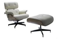 Кресло EAMES LOUNGE CHAIR и оттоманка EAMES LOUNGE CHAIR бежевые