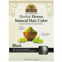 Натуральная краска для волос из травяной хны черный 56 7 г (2 унции)