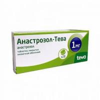 Лекарства для терапии онкологии Тева Анастрозол Тева таб п/пл/о 1 мг №28