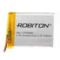 Аккумулятор литий-полимерный Li-Pol Robiton 304560 3,7В 700мАч Robiton 926-02