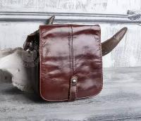 LeatherBull, Мужская городская сумка из натуральной кожи с ремнем на плечо
