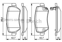 BOSCH 0986495319 Колодки тормозные KIA CEED 12- задние