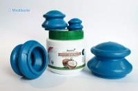 Производитель Комплект Антицеллюлитные резиновые банки 4 шт + 500 мл кокосового масла