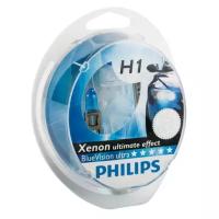 Лампа PHILIPS Blue Vision Ultra H1 12V- 60/55W + 2 шт. W5W (Комплект - 2 шт.) PHILIPS-12258BVUSM
