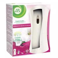 Air Wick Автоматический аэрозольный освежитель воздуха Air Wick Freshmatic в комплекте со сменным баллоном Нежность шелка и Лилии, 650 гр