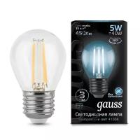 Лампа Gauss LED Filament Globe E27 5W 4100K