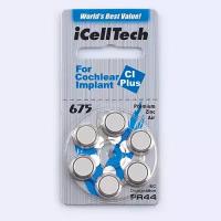 Батарейки 675 для слуховых аппаратов iCellTech implant plus