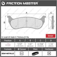 Томозные Колодки Дисковые Зад. Friction Master арт. MKD998