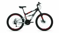 Велосипед 24 FORWARD ALTAIR MTB FS (DISK) (Двухподвес) (18-ск.) 2022 (рама 15) черный/красный