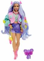 Кукла Mattel Barbie Extra лавандовые волосы HKP959, питомец+аксессуары