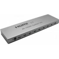 Orient переходник HDMI 4K Splitter HSP0108H-2.0, 1->8, HDMI 2.0 3D, UHDTV 4K 60Hz 3840x2160 HDTV1080p, HDCP2.2, EDID управление, RS232 порт, IR