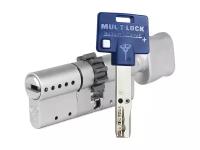Цилиндр Mul-t-Lock Interactive+ ключ-вертушка (размер 43х43 мм) - Никель, Шестеренка (5 ключей)