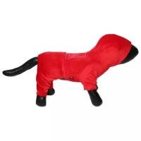 Велюровый комбинезон для собак Lion Bear, красный