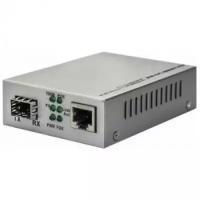 Медиаконвертер 10/100/1000-Base-T - 1000Base-FX, SFP порт, БП DC