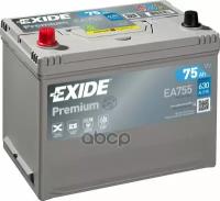 Exide Ea755 Premium_аккумуляторная Батарея! 19.5/17.9 Рус 75Ah 630A 270/173/222 Carbon Boost EXIDE арт. EA755
