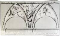 Гравюра Венера и Юпитер. Люнеты лоджии Психеи. Западная Европа 1693 год