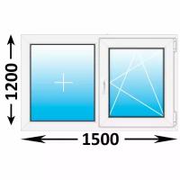 Пластиковое окно Veka WHS двухстворчатое 1500x1200 (ширина Х высота) (1500Х1200)