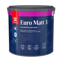 TIKKURILA EURO MATT 3 краска интерьерная для стен и потолков, абсолютно матовая, база A (2,7л)