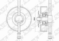 SAT ST-11925-4W000 Ролик приводного ремня кондиционера INFINITI FX35/NISSAN ELGRAND/SKYLINE 3,3/3,5