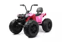 Детский электроквадроцикл A111AA 4WD розовый камуфляж (RiverToys)