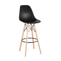 Стул барный Eames DSW барный черный стальное основание, покрытие для устойчивости к ударам