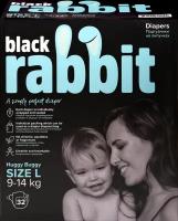 Подгузники детские BLACK RABBIT L на липучках 9–14кг, 32шт