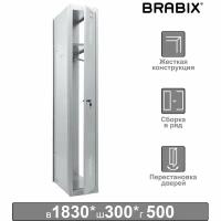 Шкаф (секция без стенки) металлический для одежды BRABIX "LK 01-30", усиленный, 1830х300х500 мм, 291128, S230BR402102 В комплекте: 1шт