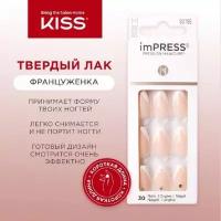 Твердый лак Импресс Маникюр Однотонный длина короткая Француженка Impress Manicure Color KIMM04C