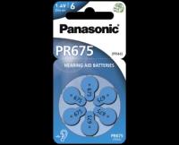 Батарейки для слуховых аппаратов Panasonic Panasonic PR-675H/6LB