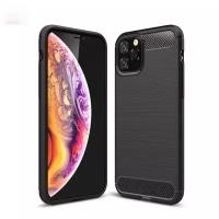 Чехол-накладка Carbon Fibre для iPhone 11 Pro Max (черный)