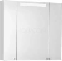 Зеркальный шкаф 80х80 см белый глянец Акватон Мадрид 1A175202MA010