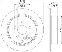 Диск Тормозной Задний Nissan Ex, Fx, G Saloon, M (Y51), M35, M37, Murano I (Z50), Murano Ii (Z51), Q50, Q60 Coupe, Q70 (Y51)