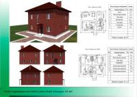 Проект Двухэтажный жилой дом 9,2х7,6м 101,4м2